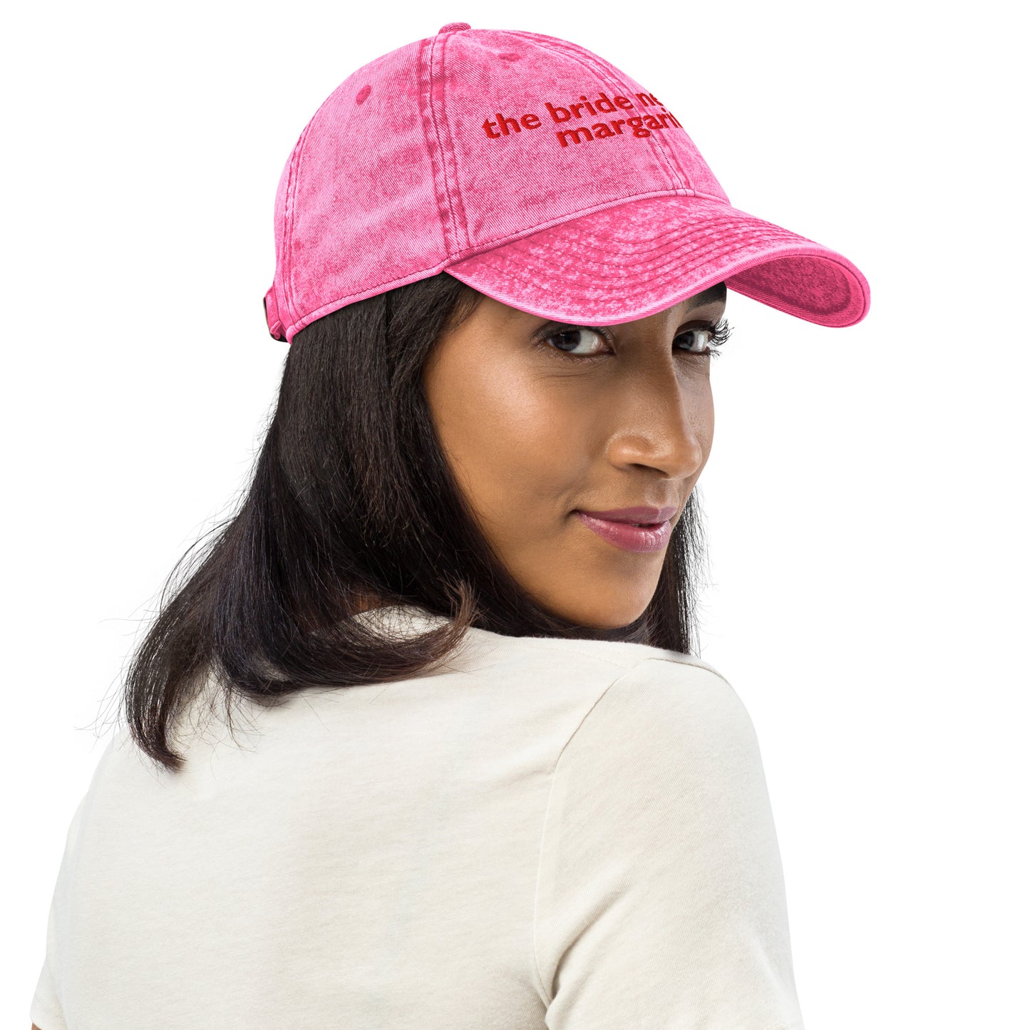 THE BRIDE NEEDS A MARGARITA Vintage-Cap Pink