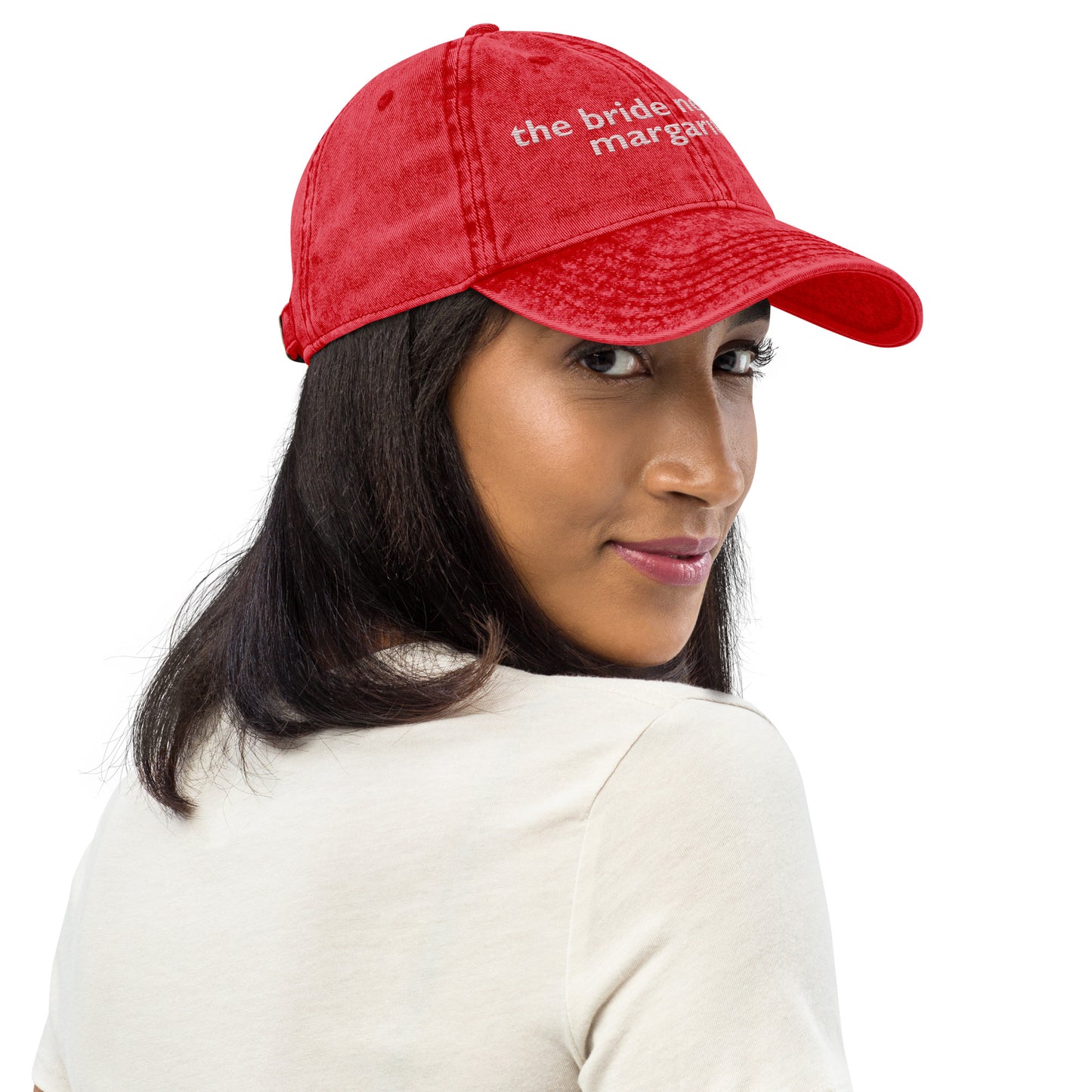 THE BRIDE NEEDS A MARGARITA Vintage-Cap Red